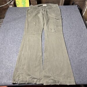 VTG Y2K BKE Denim Low Rise Embroidered Flare Pants Womens 31x35 1/2 (31x34) Goth